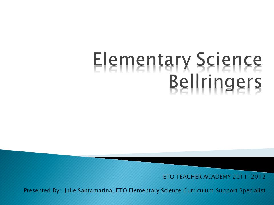 Elementary Science Bellringers