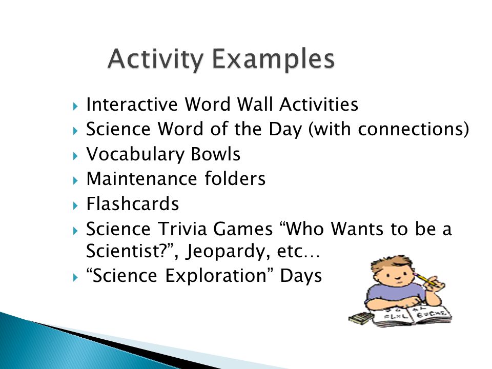 Activity Examples Interactive Word Wall Activities