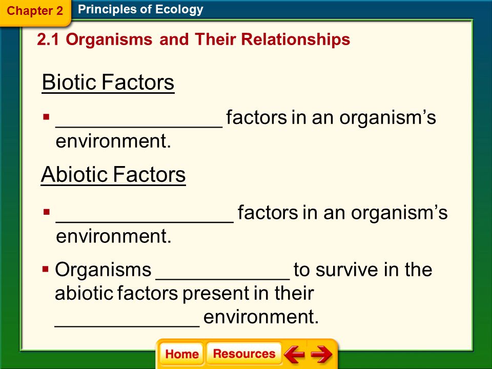Biotic Factors Abiotic Factors