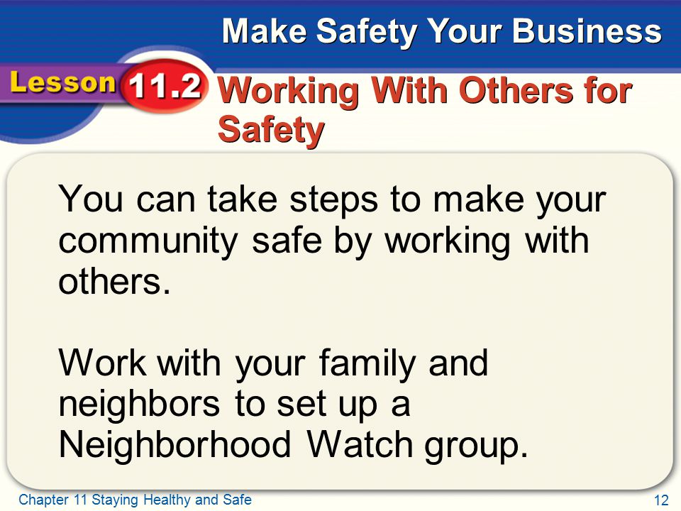 Working With Others for Safety