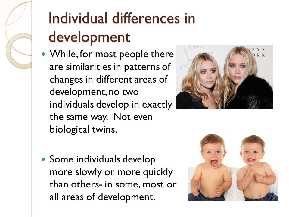 Individual differences in development
