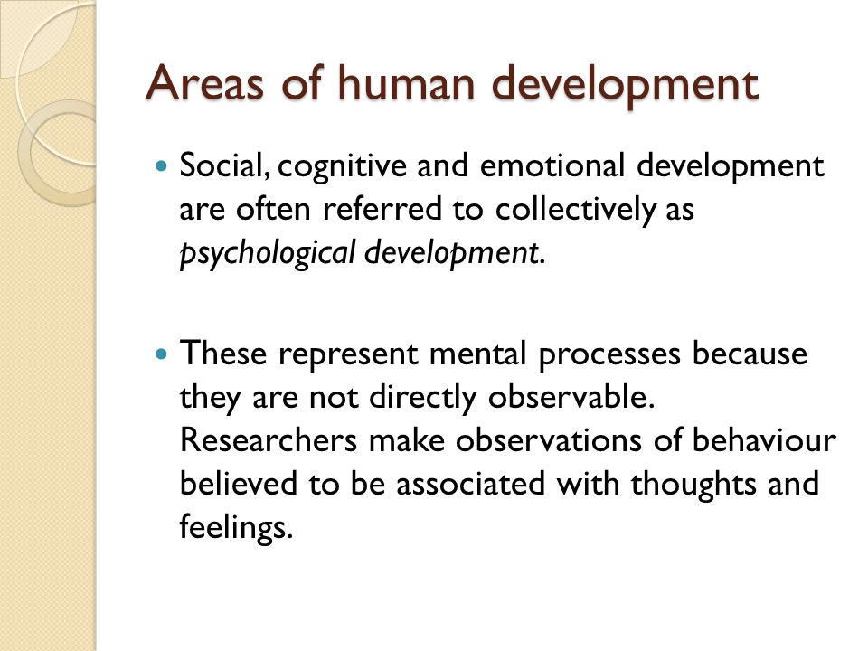 Areas of human development
