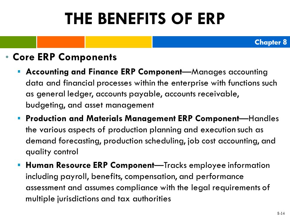 THE BENEFITS OF ERP Core ERP Components
