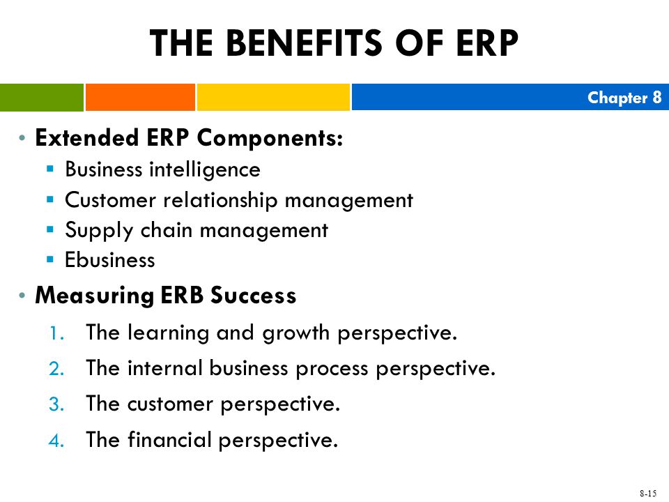THE BENEFITS OF ERP Extended ERP Components: Measuring ERB Success