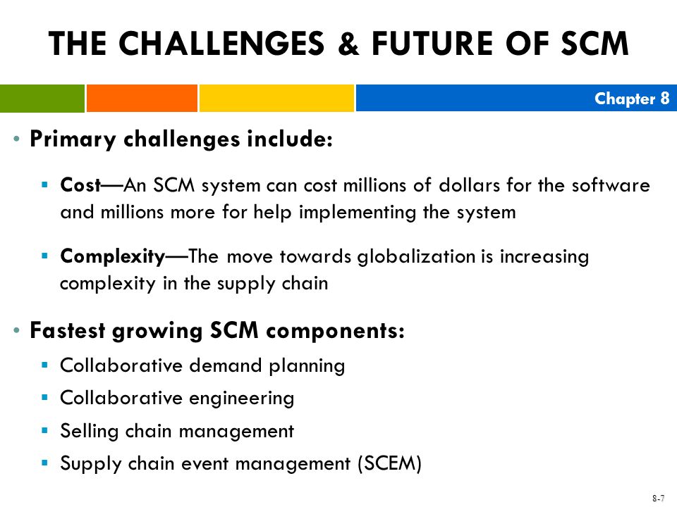 THE CHALLENGES & FUTURE OF SCM
