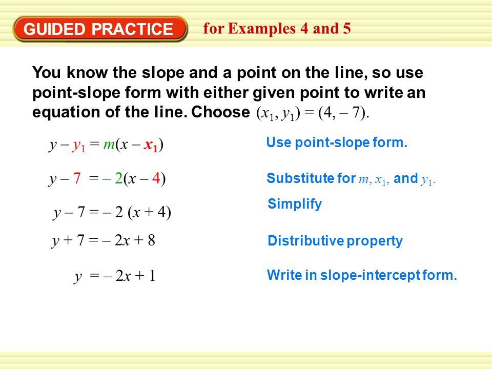 GUIDED PRACTICE GUIDED PRACTICE for Examples 4 and 5