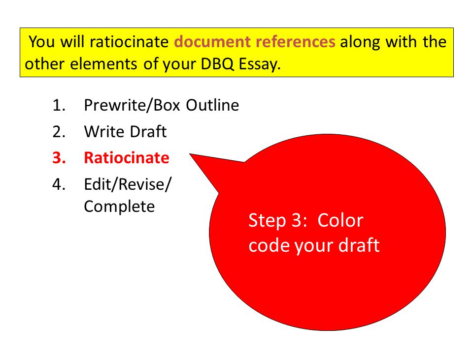 Step 3: Color code your draft