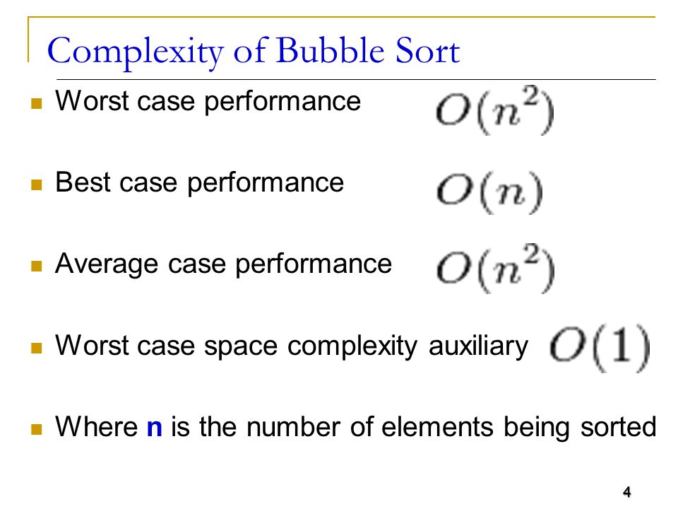 Computing Bubble Sort Time Complexity