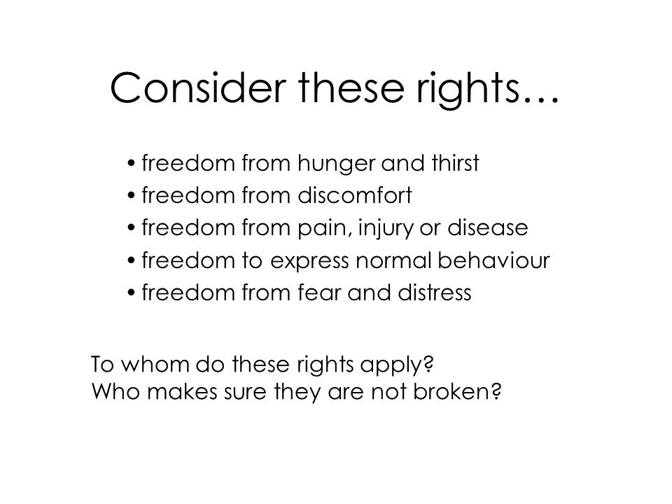 Consider these rights…