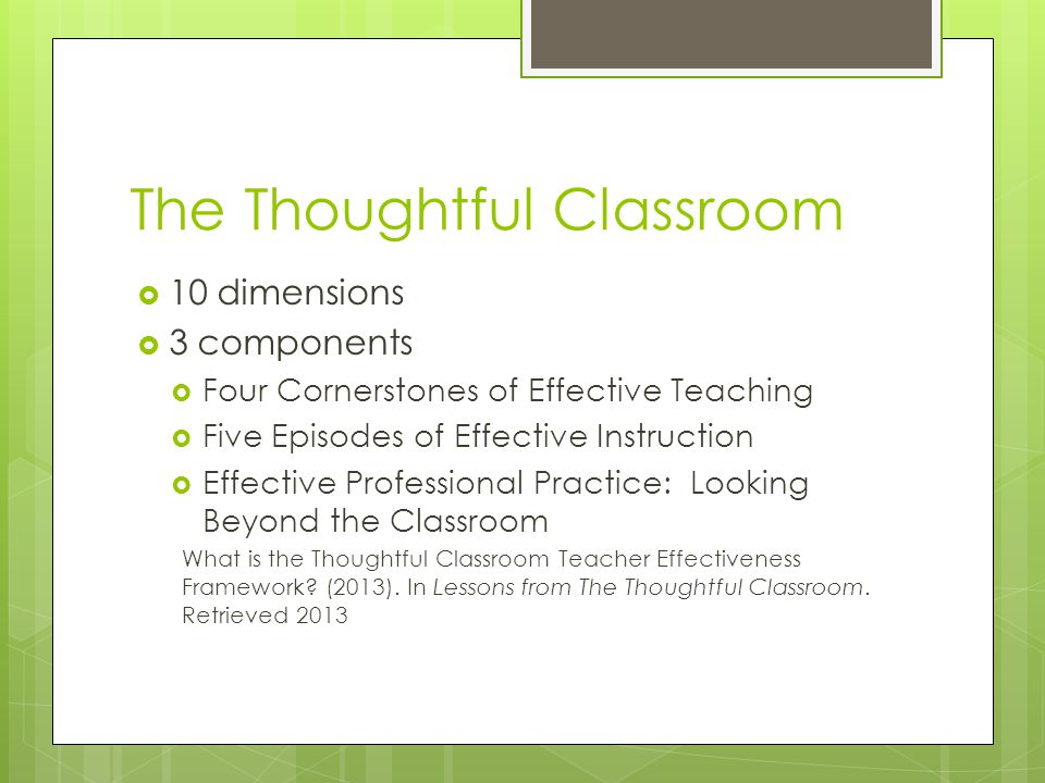 The Thoughtful Classroom