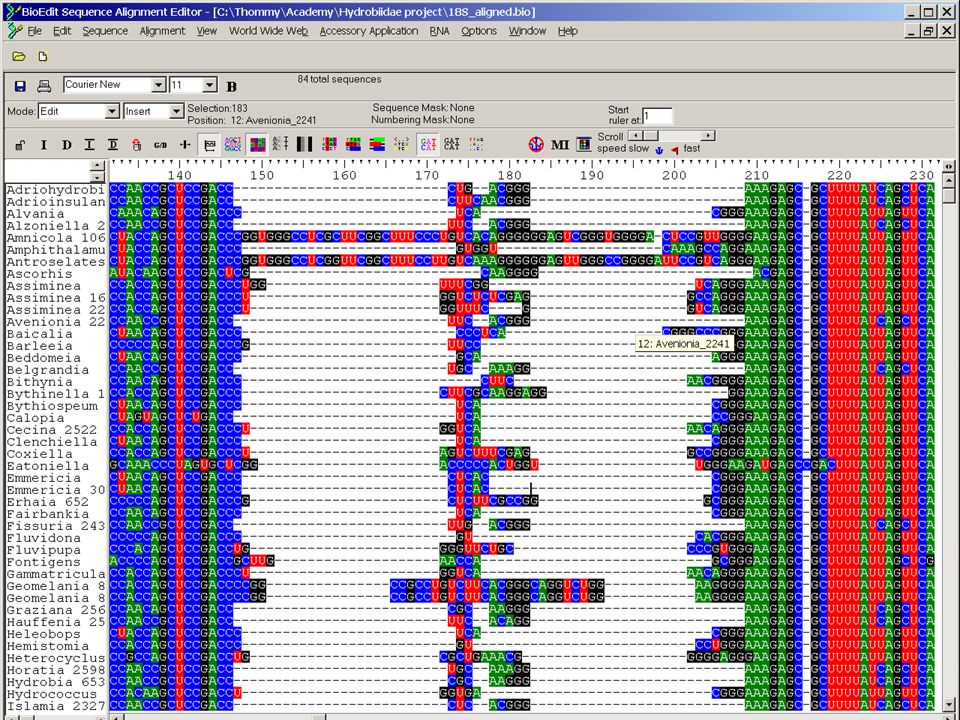 bioedit sequence assembly