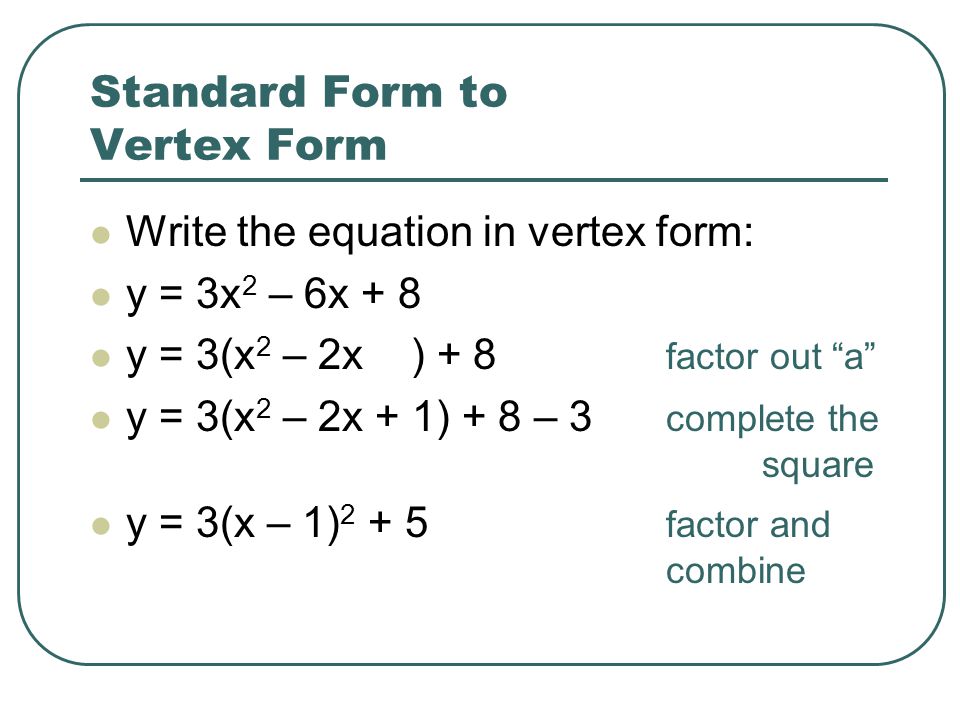 Converting Quadratic Equations Ppt Download