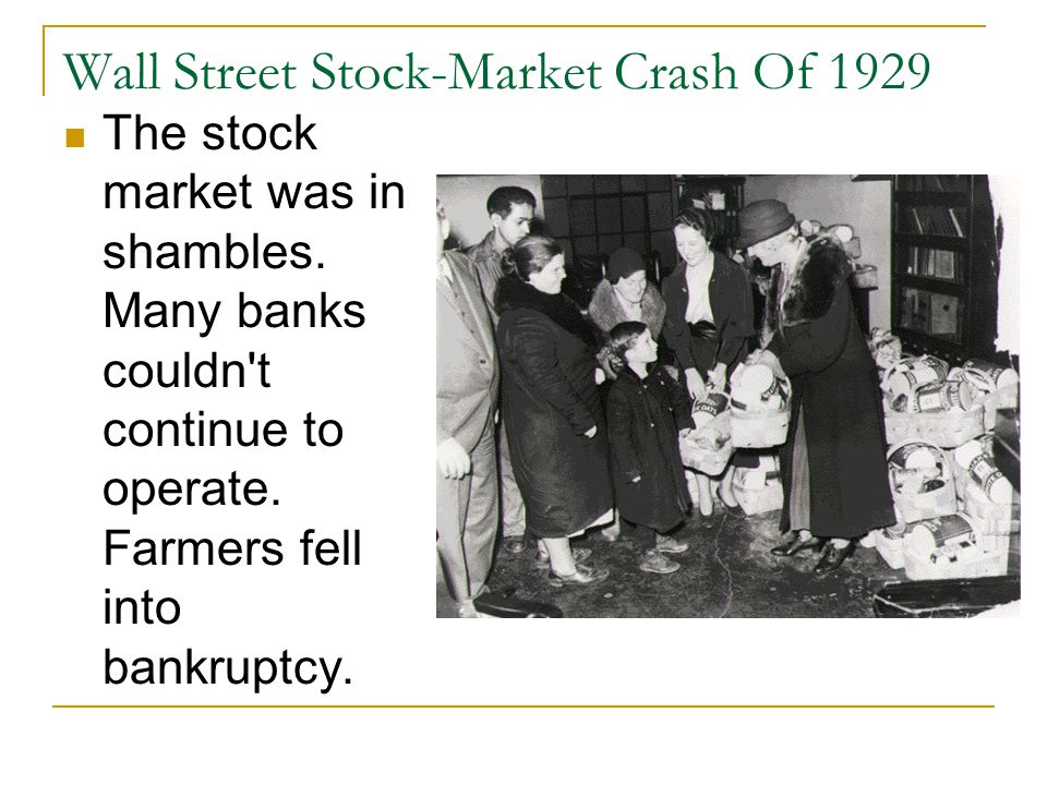 Wall Street Stock-Market Crash Of 1929