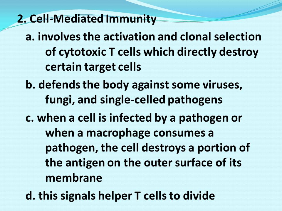 2. Cell-Mediated Immunity a