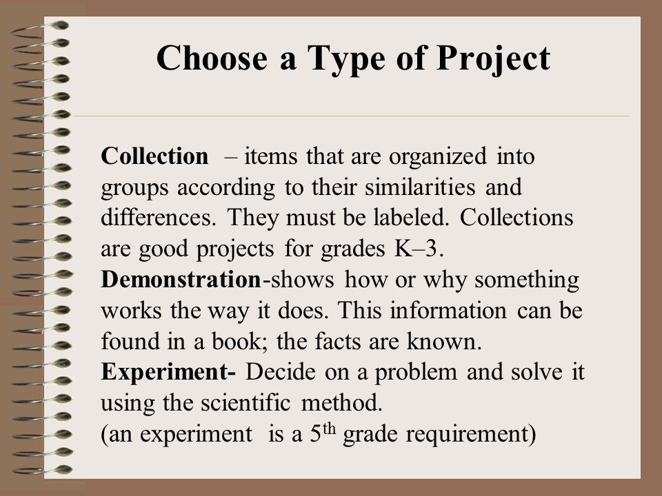 Choose a Type of Project