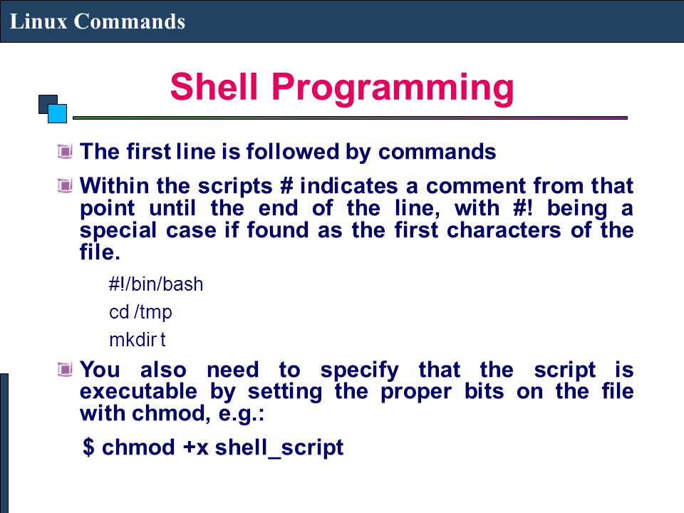 Shell Programming Linux Commands