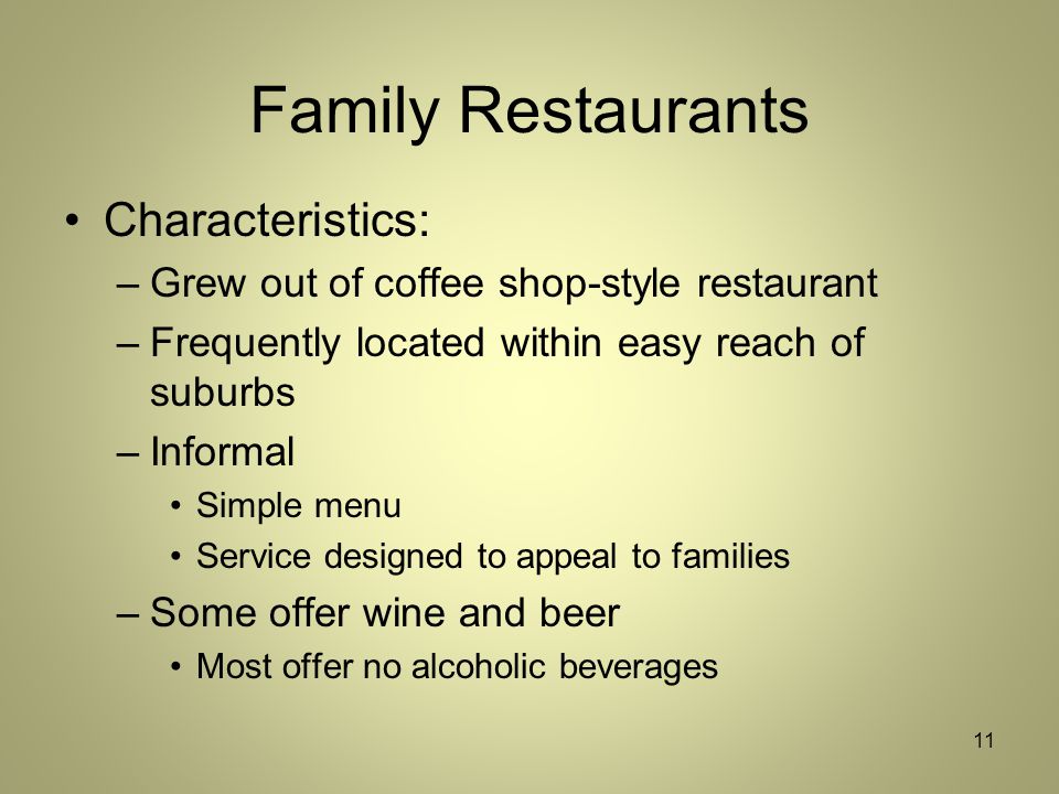 features of a good restaurant