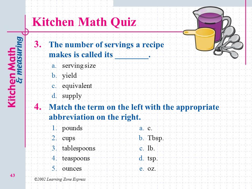 2.03 O Kitchen Math and Measuring - ppt video online download