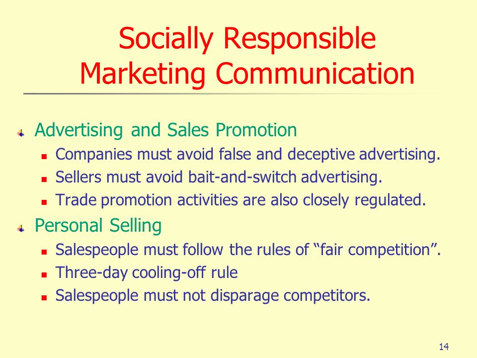 Socially Responsible Marketing Communication