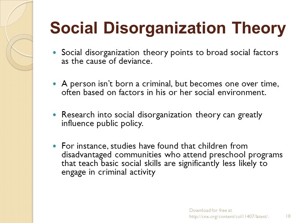 social disorganisation theory
