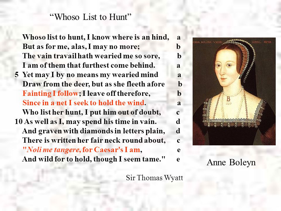 Whoso List to Hunt Anne Boleyn