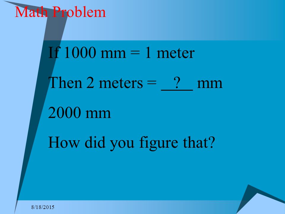 AIM: Today, you will learn how length is measured in the Metric System.  VOCABULARY Meter-stick meter decimeter centimeter millimeter 4/20/ ppt  video online download