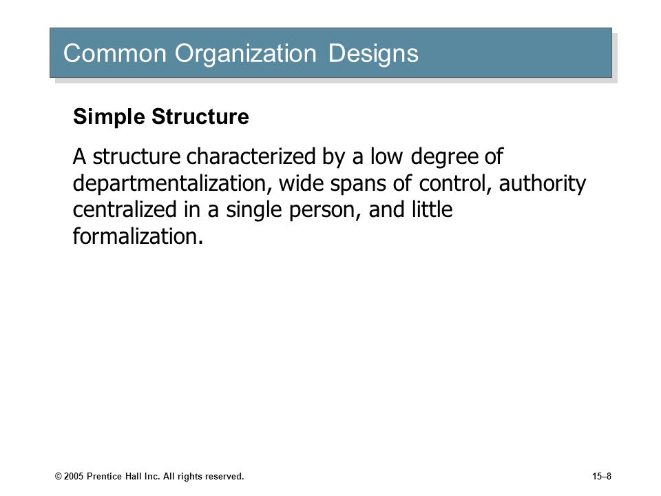 Common Organization Designs