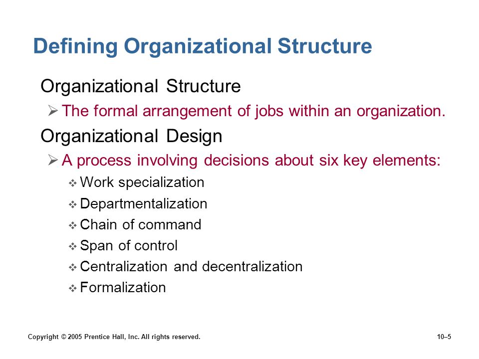 Defining Organizational Structure