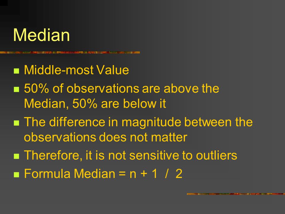 Median Middle-most Value