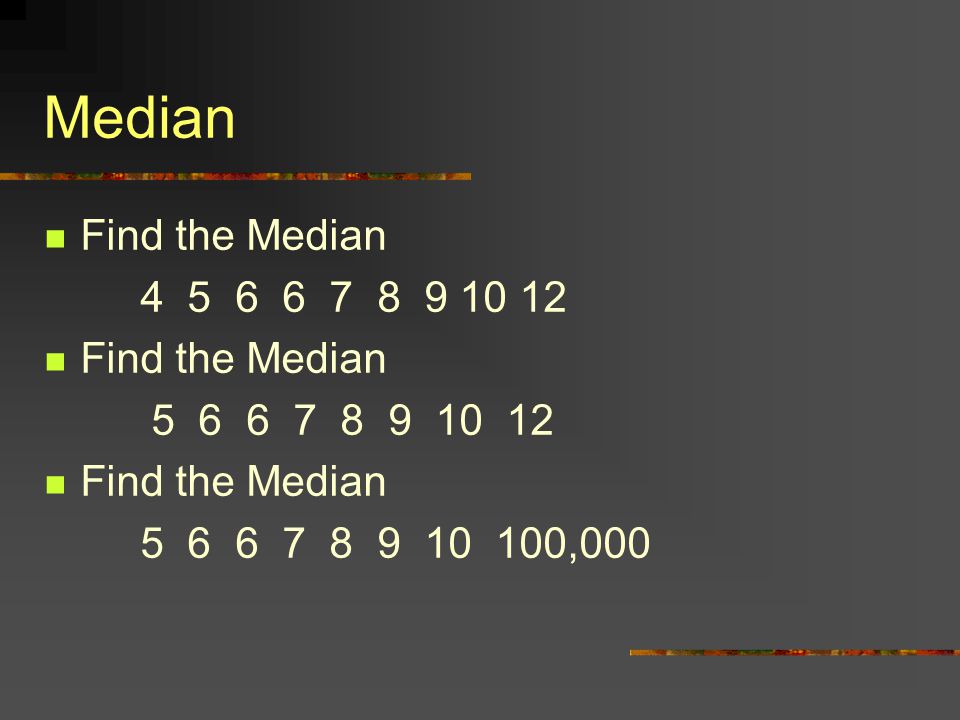 Median Find the Median