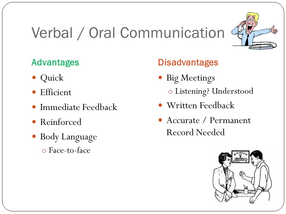 Advantages And Disadvantages Of Oral Communication