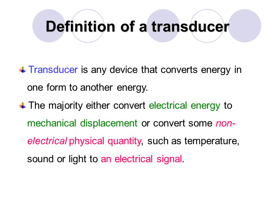 Definition of a transducer