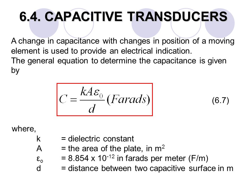 6.4. CAPACITIVE TRANSDUCERS