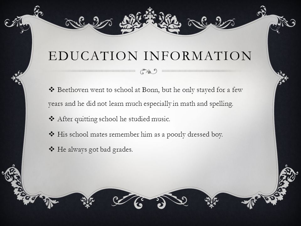 Education information