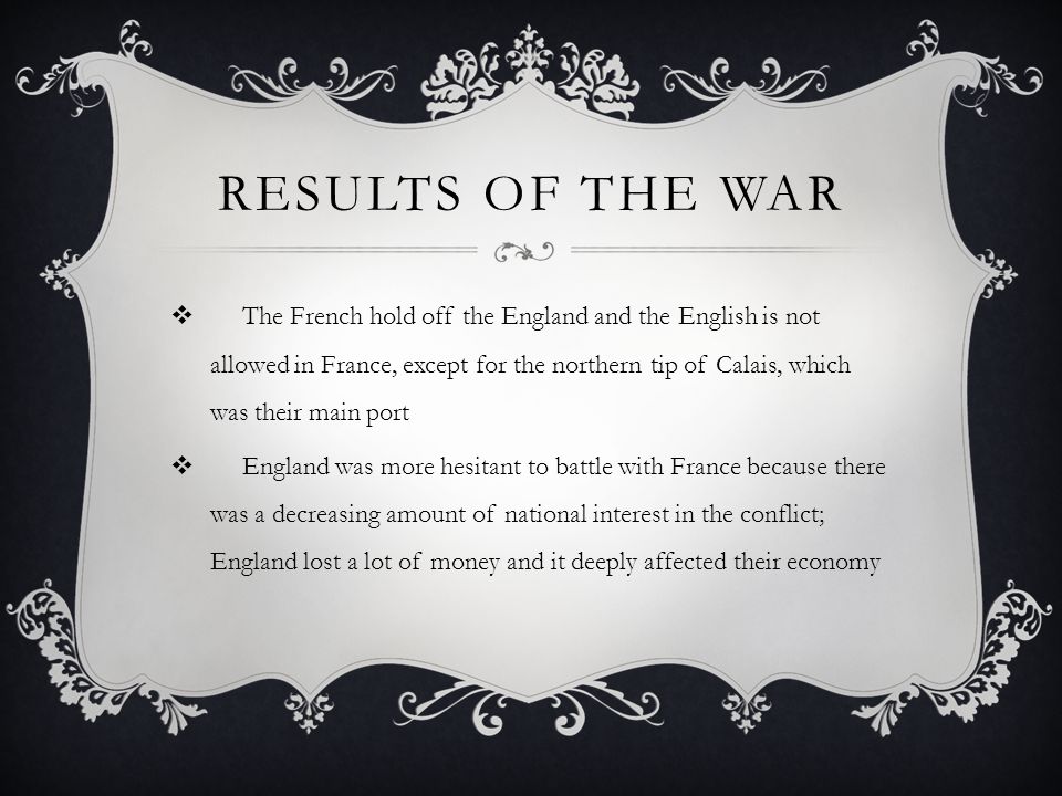 Results of the war