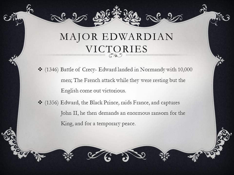 Major Edwardian Victories