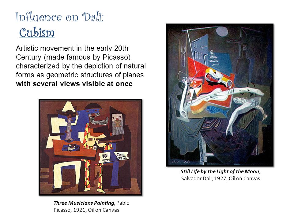 Influence on Dali: Cubism