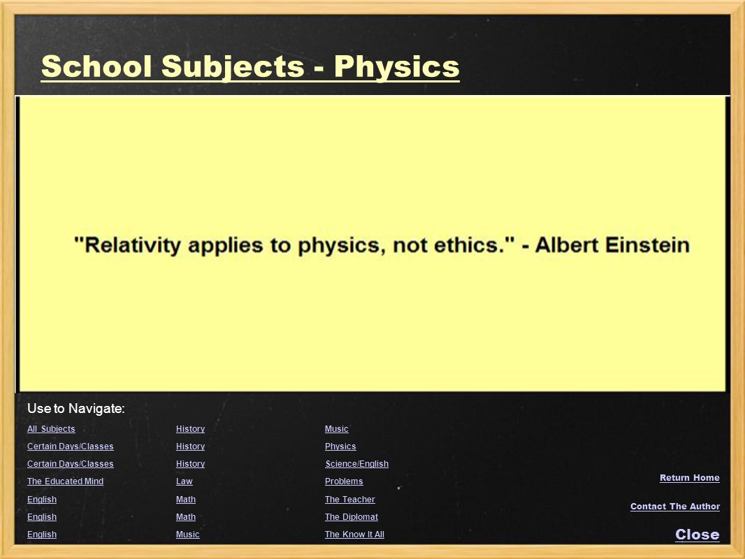 School Subjects - Physics