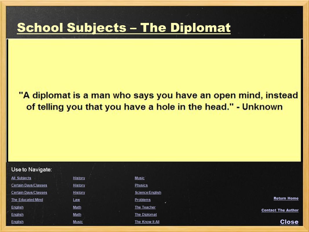 School Subjects – The Diplomat