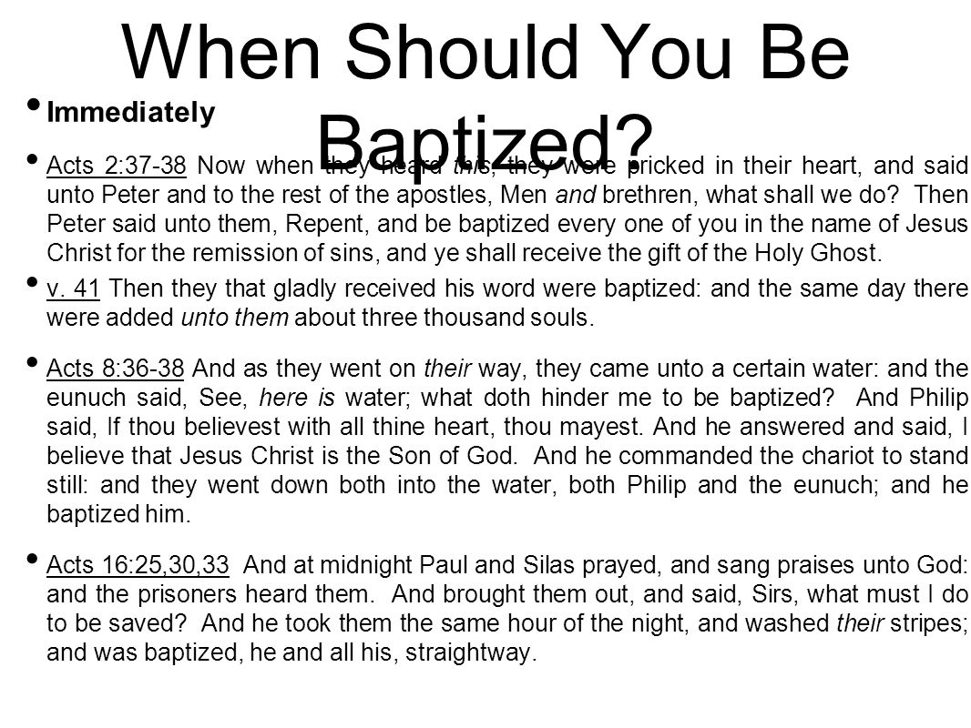When Should You Be Baptized