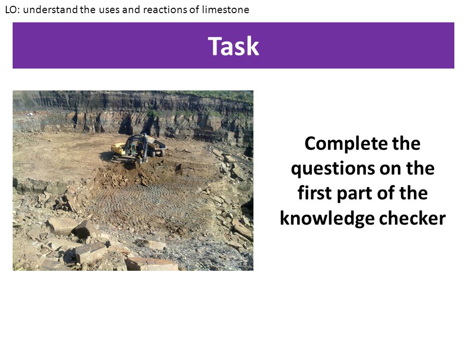 Complete the questions on the first part of the knowledge checker
