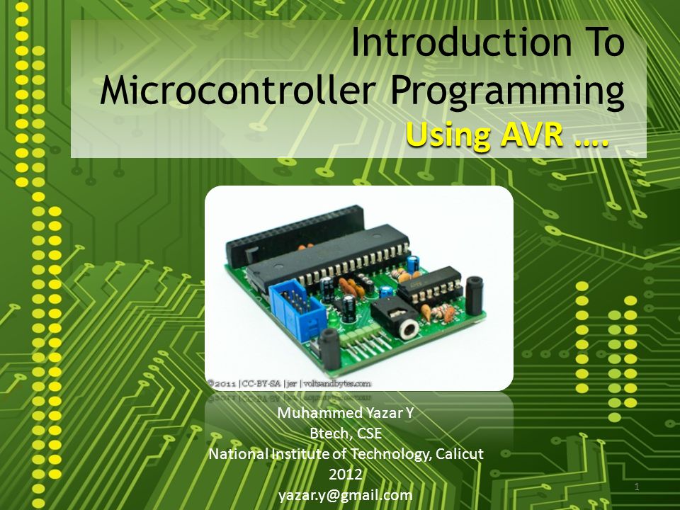 Introduction To Microcontroller Programming Circuit Diagram