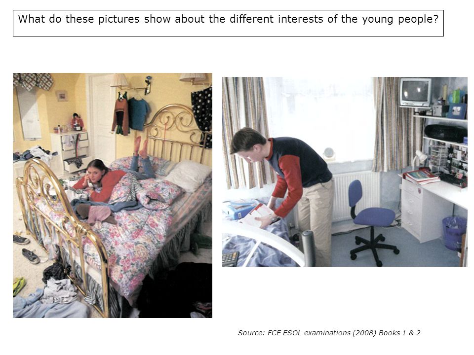 What do these pictures show about the different interests of the young people
