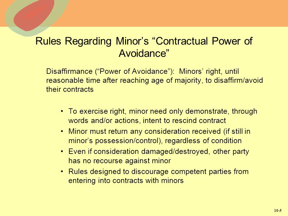 rules regarding consideration