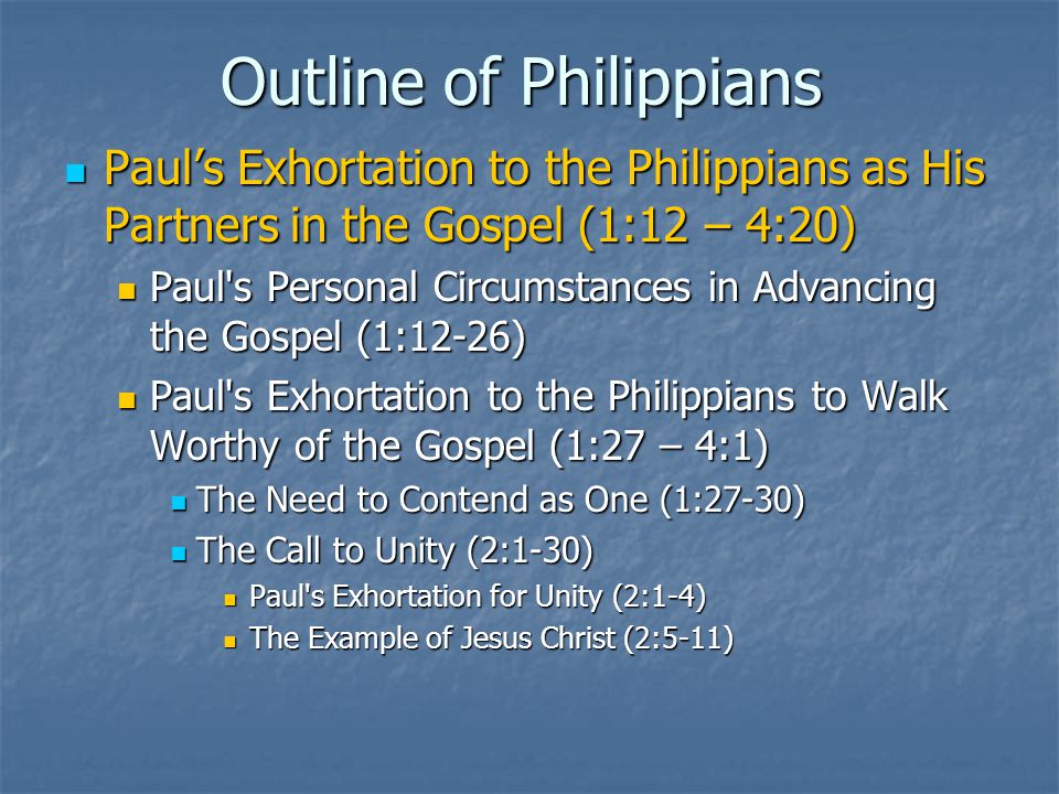 Outline of Philippians