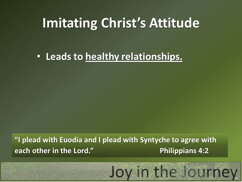 Imitating Christ’s Attitude