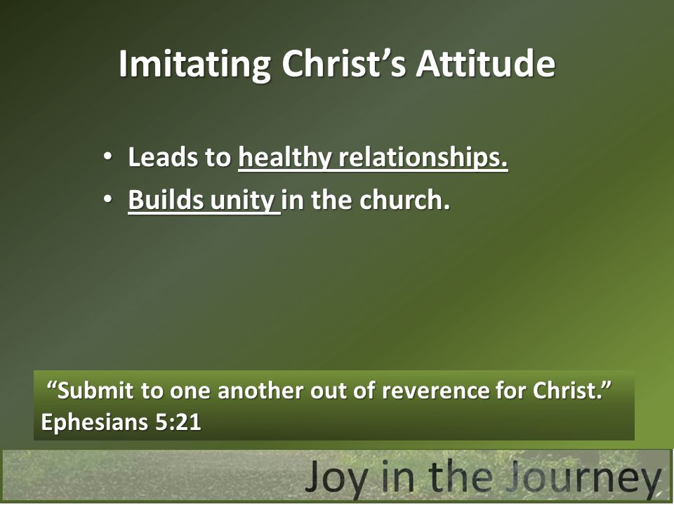 Imitating Christ’s Attitude