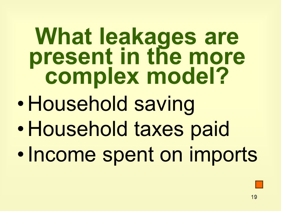 What leakages are present in the more complex model
