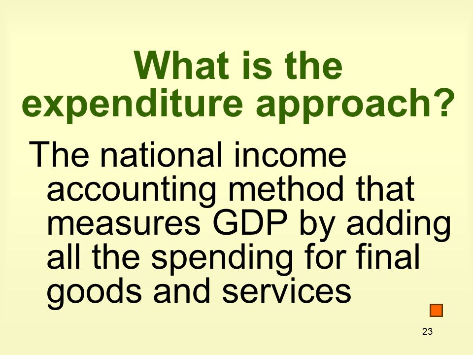 What is the expenditure approach
