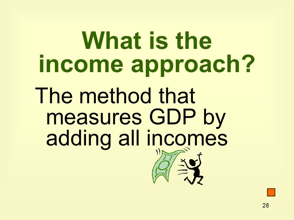 What is the income approach
